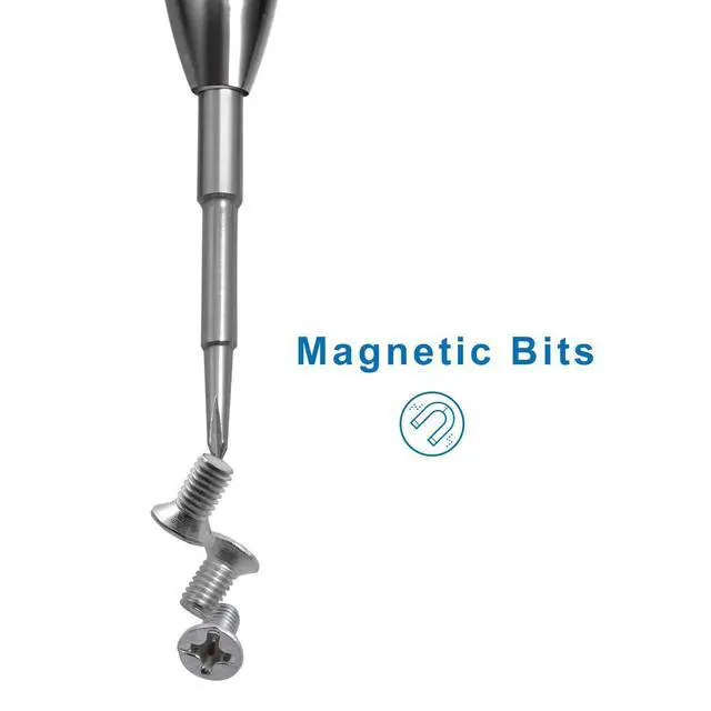 Alt view image 4 of 6 - Toolkit Compatible with Macbook Pro/Air Repair-10 in-1 Professional Screwdriver Kit-Incl. 5x Magnetic Screwdriver: Tri-wing,Phillips,Pentalobe 5,Torx T5/T6 and other Opening and Cleaning Tools