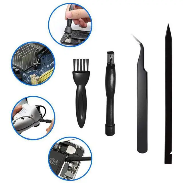Alt view image 5 of 6 - Toolkit Compatible with Macbook Pro/Air Repair-10 in-1 Professional Screwdriver Kit-Incl. 5x Magnetic Screwdriver: Tri-wing,Phillips,Pentalobe 5,Torx T5/T6 and other Opening and Cleaning Tools