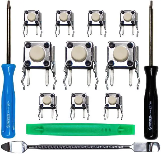 Main image of 2023 Tactile Switch Repair Kit for Xbox One Controllers Base Model, S, Elite Series 1, Elite Series 2 - RB LB Bumper Button Repair & Fix (10 Pack)
