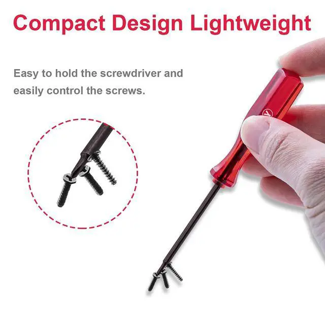 Alt view image 6 of 7 - Tri-Wing & Phillips Screwdriver Set for Nintendo Switch, Switch 2 Joycon, Switch OLED/Lite, GameCube, Wii, GBA, 3DS, NDS, Dsi, Wii, PS4 Controller 2-in-1 Magnetic Precision Repair Kit