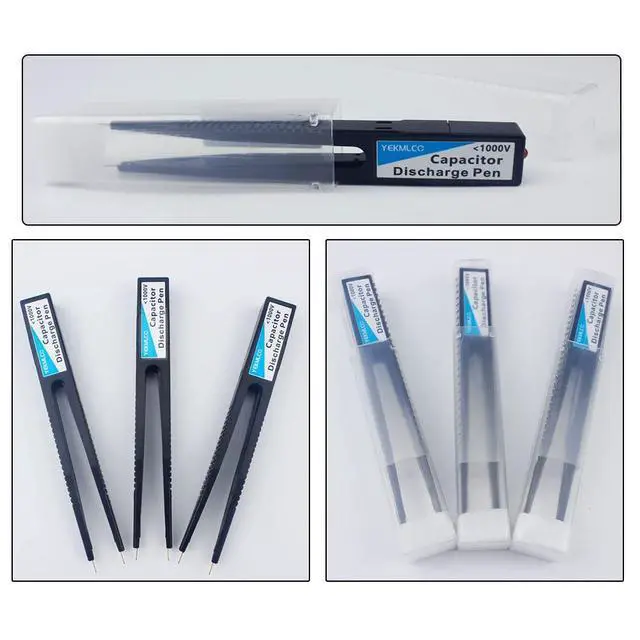 Alt view image 6 of 7 - Capacitor Discharge Pen, FDB1, 10-1000V, Rectangular, Metal, Fast Discharging, High Voltage Repair Tool
