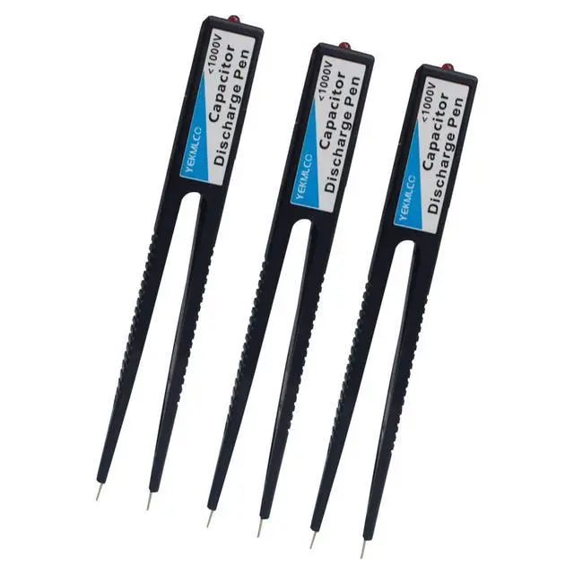 Alt view image 7 of 7 - Capacitor Discharge Pen, FDB1, 10-1000V, Rectangular, Metal, Fast Discharging, High Voltage Repair Tool