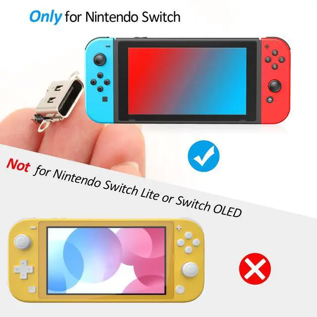 Alt view image 6 of 7 - 2 Pack for Nintendo Switch Charging Port Replacement For Nintendo Switch Dock Connector NS Switch USB Type C Charge Power Socket Jack Port Console Accessories (With Screws and Repair Tools)