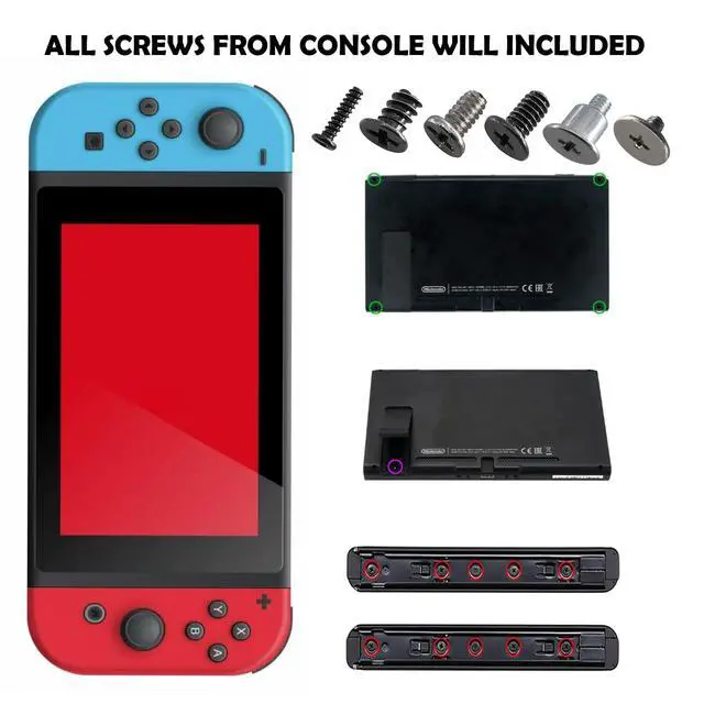 Alt view image 2 of 5 - 40PCS with Tweezer Screwdriver Opening Tools Repair Replacement Kit Full Screws Set for Nintendo Switch Console