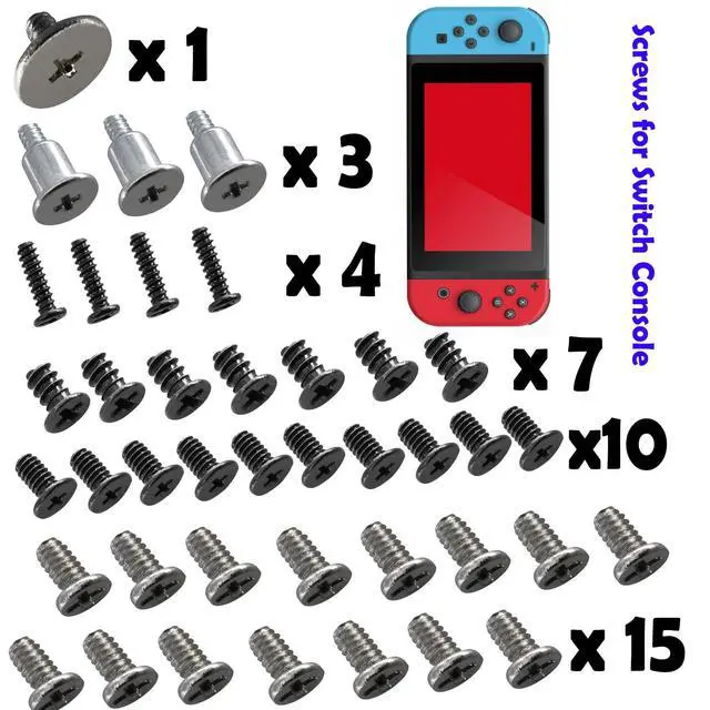 Alt view image 3 of 5 - 40PCS with Tweezer Screwdriver Opening Tools Repair Replacement Kit Full Screws Set for Nintendo Switch Console
