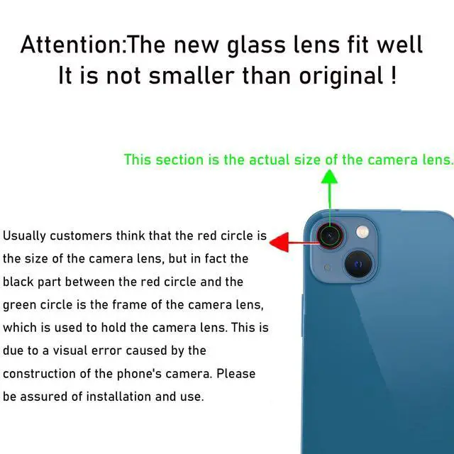 Alt view image 7 of 7 - 2 Sets for iPhone 13 Pro and iPhone 13 Pro Max Camera Lens Replacement, OEM Original Camera Glass Lens with Pre-Installed Adhesive+Repair Tools