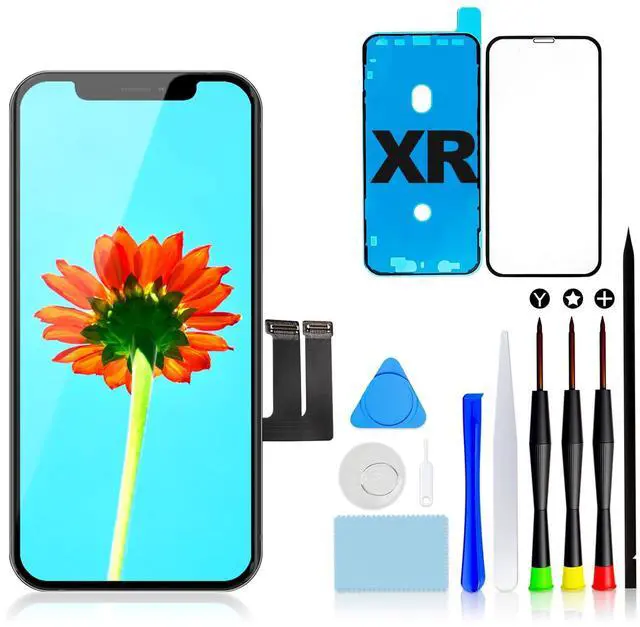 Main image of for iPhone XR Screen Replacement 6.1 Inch 3D Touch Digitizer LCD Display Assembly with Repair Tools Kit Waterproof Tape and Screen Protector for A1984 A2105 A2106 A2108