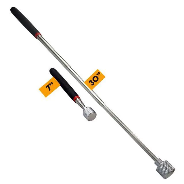 Alt view image 6 of 7 - 30-Inch Telescopic Magnetic Pick-Up Tools with 15-lb Pull Capacity, 2-Pack - Extendable Stainless Steel Shaft, Cushioned Grip - 8036TM-NEW-2