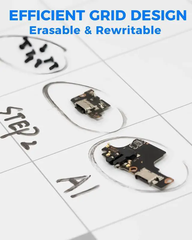 Alt view image 4 of 7 - Magnetic Mat Magnetic Project Mat with Waterproof Surface & Dry Erase Pen - Keep Screws and Small Parts Organized for Repairing Phone, Laptop, PC, Electronics - Large Size 11.8 x 9.8 inch