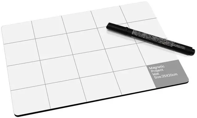 Main image of Magnetic Project Mat for Tools: Professional Magnetic Pad Preventing Lost Screws with Dry Erase Pen and Cleaning Cloth for Phone Laptop PC Electronics Repair - 9.8 x 7.9 inches