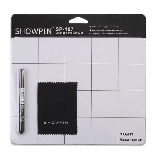 Alt view image 6 of 6 - Magnetic Project Mat for Tools: Professional Magnetic Pad Preventing Lost Screws with Dry Erase Pen and Cleaning Cloth for Phone Laptop PC Electronics Repair - 9.8 x 7.9 inches