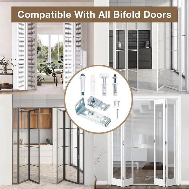 Alt view image 6 of 6 - Bifold Door Hardware Repair Kit, 2-Pack Bifold Closet Door Hardware Kit Folding Door Hardware Repair Replacement Tool Kit