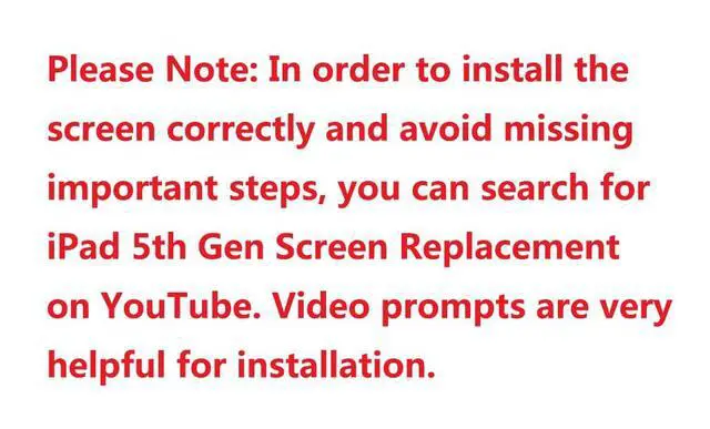 Alt view image 2 of 7 - for iPad 5 5th Gen Screen Replacement A1822 A1823 2017 Digitizer 9.7 Inch, for iPad 5th Generation Touch Glass with Home Button, Repair Tool Kit (White)