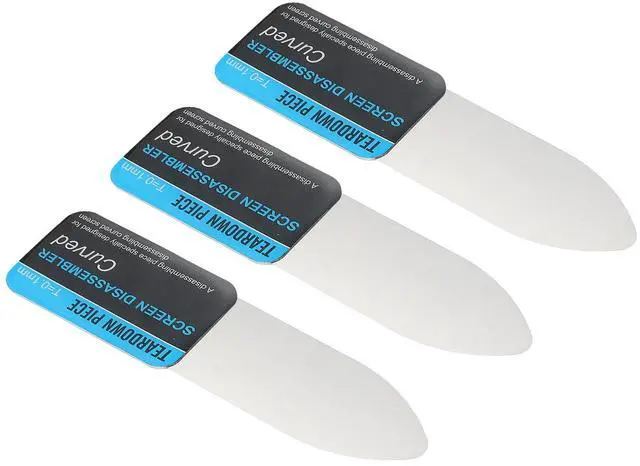 Main image of Flat Curved Spudger Pry Blade Professional Stainless Steel Metal 0.1mm Ultra Thin Pry Opening Tool for Mobile Phone Repair 3pcs