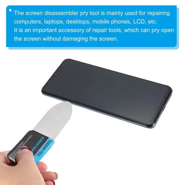 Alt view image 5 of 5 - Flat Curved Spudger Pry Blade Professional Stainless Steel Metal 0.1mm Ultra Thin Pry Opening Tool for Mobile Phone Repair 3pcs