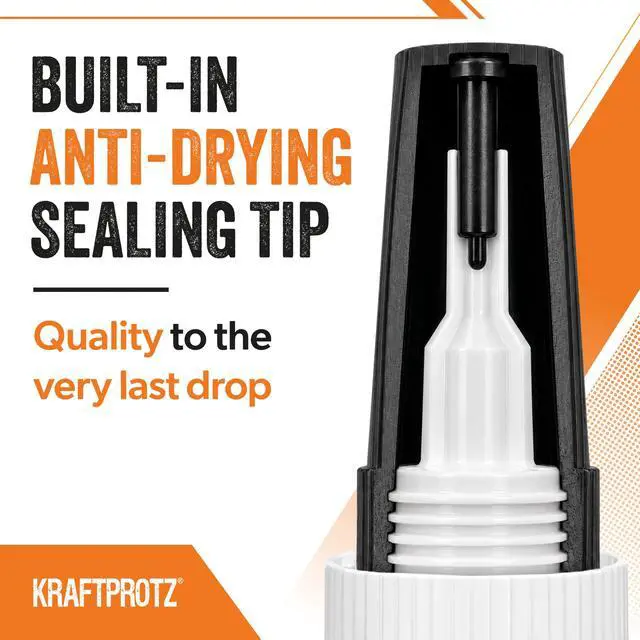 Alt view image 4 of 7 - 3D Printer Superglue Gel for PLA, ABS, PETG, TPU & Nylon 1.76 oz XXL No-Drip, Extra Strong & Waterproof Precision Tip for Repairs, Supports & Vertical Surfaces