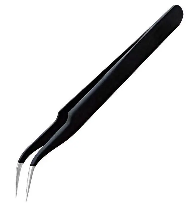 Alt view image 4 of 4 - ESD Anti static Precision Electronics Tweezers tools Kit,Non Magnetic Multi-standard Stainless Steel Tweezer Set for Electronics Jewelry-making Repairing,cell phone repair,2pack (ESD-14 and ESD-15)