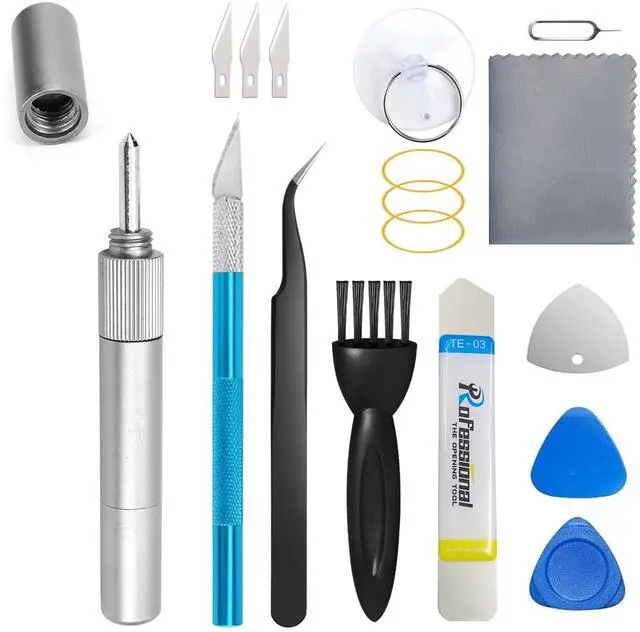 Main image of Glass Breaker Pen Phone Blasting Pen for iPhone X XS MAX 11 12 13 14 15 16 Plus pro max Rear Back Replacement Repair Kits Other Smartphone Glass Breaking Tool kit