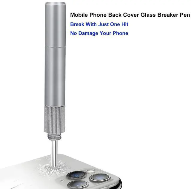 Alt view image 2 of 6 - Glass Breaker Pen Phone Blasting Pen for iPhone X XS MAX 11 12 13 14 15 16 Plus pro max Rear Back Replacement Repair Kits Other Smartphone Glass Breaking Tool kit