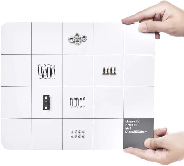 Alt view image 2 of 7 - Magnetic Project Mat, Magnetic Mat for Tools with Dry Erase Pen - Preventing Losing Screws When Repairing Computer, Cell Phone, Laptop or Other Electronics