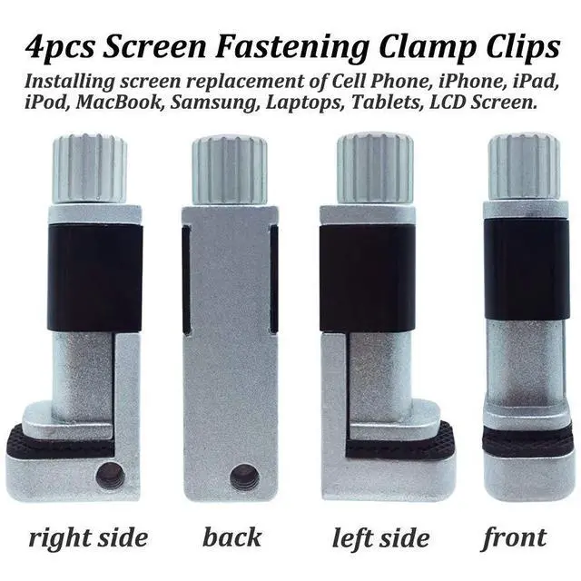 Alt view image 4 of 6 - Phone Repair Clamp 4pcs for Screen Repair, Adjustable Fastening iPhone Clip Holder, Frame Clamp Tool for iPad MacBook Tablet LCD iPhone Screen Replacement