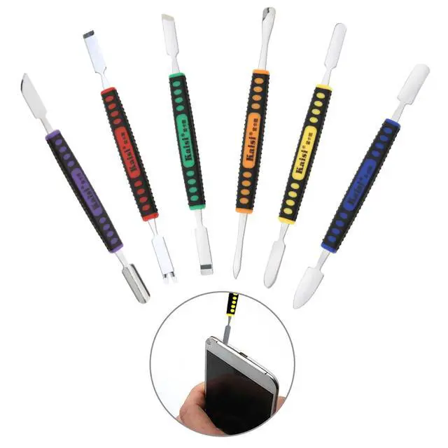 Alt view image 3 of 7 - 6pcs Dual Ends Metal Spudger Set, Professional Pry Opening Spudger, Prying Opening Repair Tool Kit for iPhone iPad iPod Mobile Phone Tablet Laptop Mp3 Watch