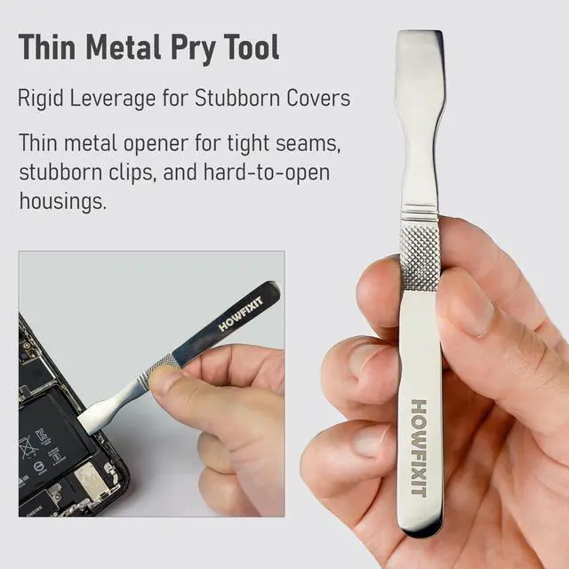 Alt view image 5 of 7 - 12-in-1 Electronics Opening Tool Kit, Professional Anti-Static Spudger Set with Plastic & Metal Pry Tools for Laptop, MacBook, PC, PS4, PS5, Xbox, Switch, Controller Repair