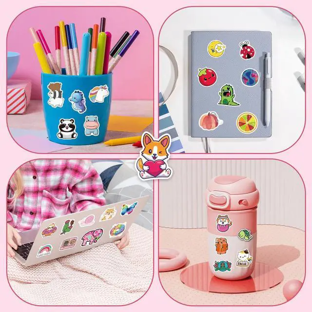 Alt view image 3 of 6 - 200Pcs Water Bottle Stickers for Kids Teens, Waterproof Vinyl Stickers, Stickers for Kids Classroom Decor, Teacher Supplies & Classroom Must Haves