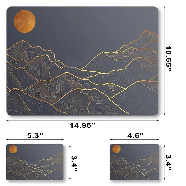 Alt view image 7 of 7 - Laptop Decal Sticker Skin Cover, 11.612" 13" 13.3" 14" 15" 15.4" 15.6" Laptop Netbook Vinyl Skin Sticker Cover Art Notebook Protector (2 Wrist Pad Skins), Removable Reusable, Abstract Mountain