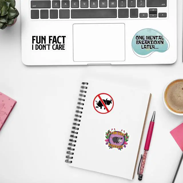 Alt view image 7 of 7 - 200 Pcs Funny Stickers for Adults (Dirty) - Meme Water Bottles Sticker Pack Waterproof Cool Accesory for Laptop, Hard Hats, Sarcastic, Scrapbooking Decals