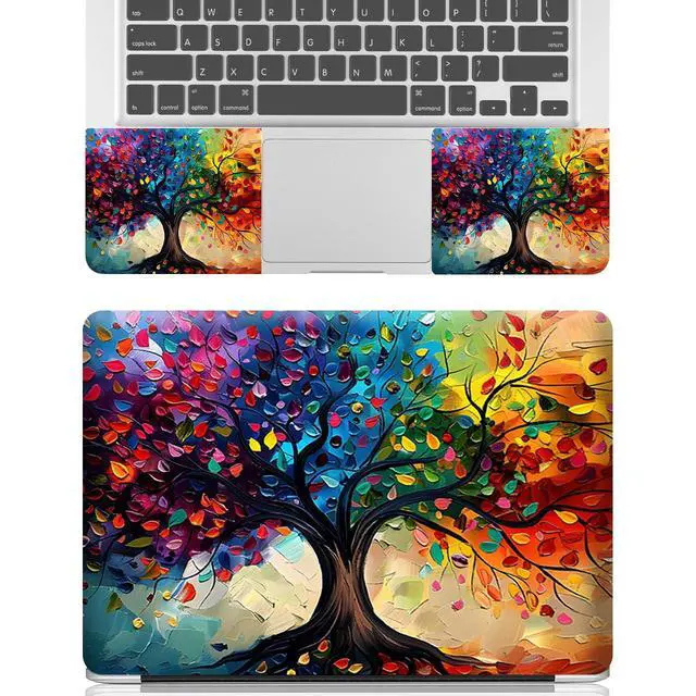 Alt view image 2 of 7 - 12.1-15.6 Inch Laptop Skin Decal, Universal Reusable Vinyl Laptop Cover Sticker, Waterproof Art Decal Protector in Colorful Tree