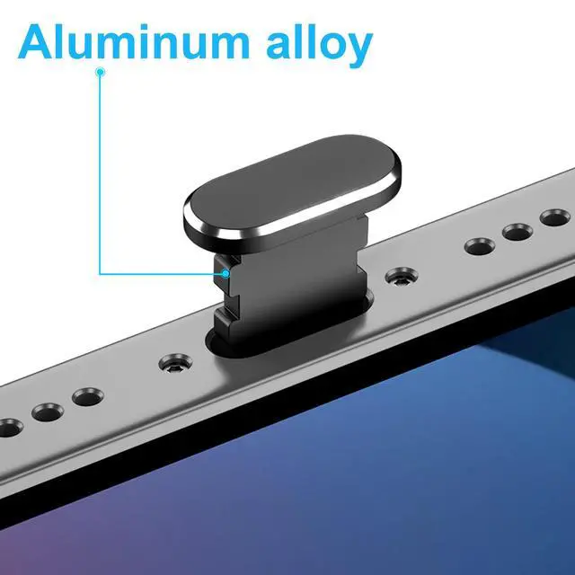 Alt view image 3 of 7 - Dust Plug for iPhone, Compatible with iPhone and AirPods, Lightning Port Plug Protector Charging Port Anti Dust Cover Includes Speaker Cover (Black)