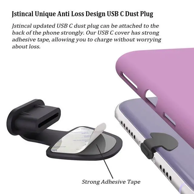 Alt view image 3 of 7 - 8PCS USB Type C Anti Dust Plugs Cover, C-Type Port Dust Plug, USB C Dust Cover, Anti-Lost USB C Charging Port Dust Covers Protectors for iPhone 15 16 17 Plus/Pro/Max, with Speaker Mesh Cover