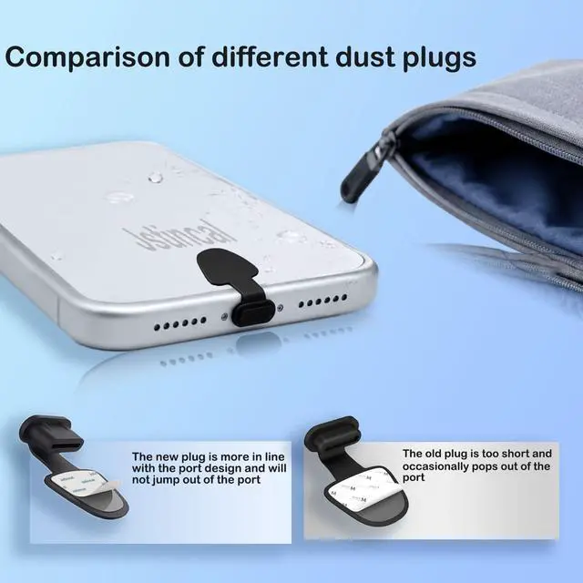 Alt view image 4 of 7 - 8PCS USB Type C Anti Dust Plugs Cover, C-Type Port Dust Plug, USB C Dust Cover, Anti-Lost USB C Charging Port Dust Covers Protectors for iPhone 15 16 17 Plus/Pro/Max, with Speaker Mesh Cover