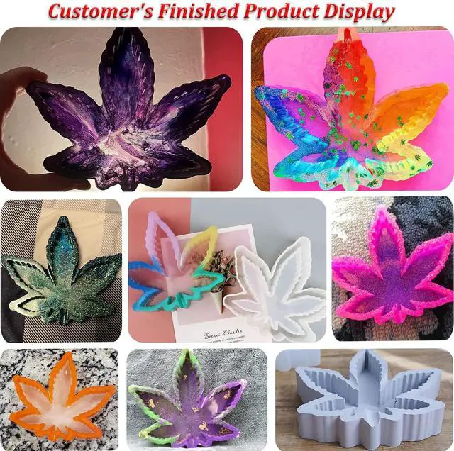 Alt view image 6 of 6 - Ashtray Mold for Resin, Large Leaf Silicone Mold for Epoxy Resin, Maple Leaf Rolling Tray for Jewelry Storage Box, DIY Craft Gift, Home Decoration