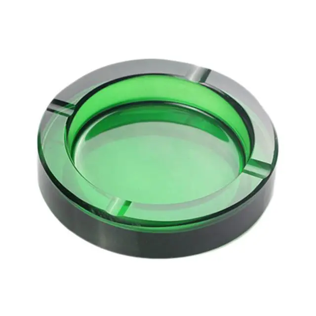 Alt view image 4 of 6 - 4-Inch Colored Crystal Glass Ashtray