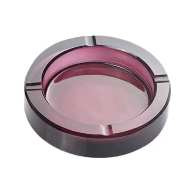Alt view image 6 of 6 - 4-Inch Colored Crystal Glass Ashtray