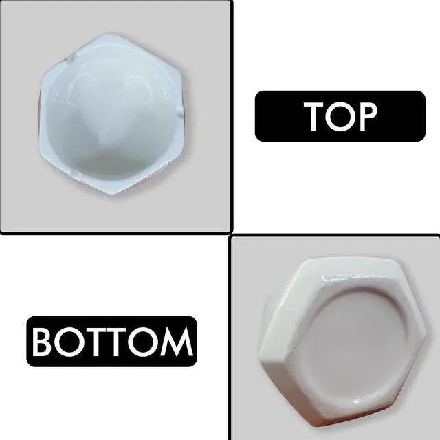 Alt view image 5 of 7 - Ashtrays for Cigarettes Geometric Ashtray - Premium Ceramic Cool Ashtrays Gifts for Smokers Home Ashtrays Indoor Outdoor Patio Retro Desktop Decor Unique Decorative Fancy Cute Ashtray White