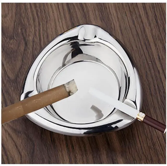 Alt view image 3 of 5 - Stainless Steel Ashtray,Silver Cigar Ashtray Suitable for Parties Travel Outdoor Patio Gift for Thanksgiving,Christmas Day,Father's Day