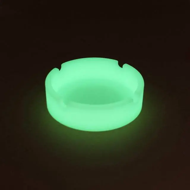 Alt view image 3 of 7 - Silicone Ashtray Luminous Ash Tray, Small Ashtrays for Outside Patio Glow in the Dark Ashtray Cute Home Ash Trays High Temperature Heat Resistant, 3 Pack