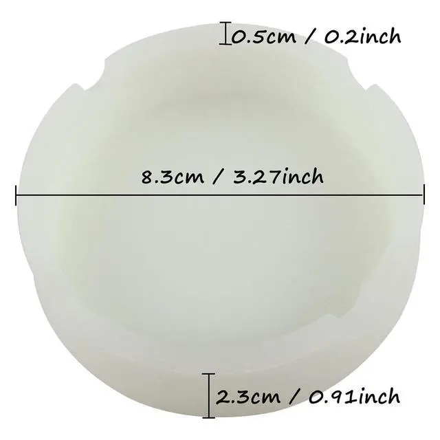 Alt view image 4 of 7 - Silicone Ashtray Luminous Ash Tray, Small Ashtrays for Outside Patio Glow in the Dark Ashtray Cute Home Ash Trays High Temperature Heat Resistant, 3 Pack