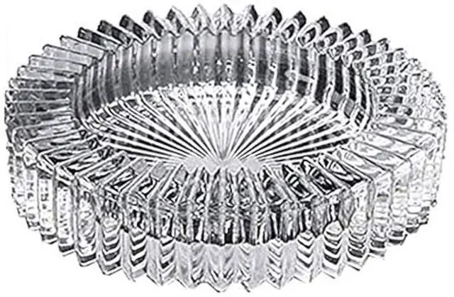Main image of Glass Ashtray/Candy Dish - for Home OR Office - Smoke Collectible Tribal Decoration - (Round) Asymmetrical (6", New Asymmetrical)