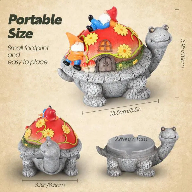 Alt view image 2 of 7 - Ashtrays, Cute Turtle Outdoor Ashtray for Cigarettes for Home Office, Porch Patio Decorations, Outdoor Indoor Ashtray, Holiday Gift (Santa Claus)
