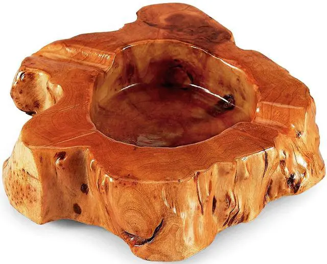 Main image of Wooden Cigar Ashtray Outdoor Indoor Ashtray and Great Gifts for Cigar Lovers, Smokers and Men Ash Tray Different Shapes and Random Delivery (2 Slots) (woods)