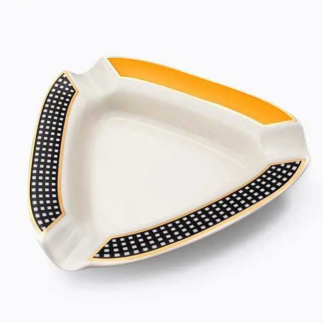 Alt view image 6 of 6 - Cigar Ashtray - Premium Triangle Design for Indoor/Outdoor Use, Large Capacity, Elegant Rest for Cigar Lovers, Perfect for Patio, Home, or Office