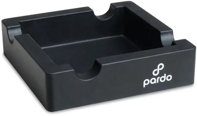 Main image of Unbreakable Cigar Ashtray for Outdoors- Large Ring Gauge Designed - Square Matte Black - Ideal for Large Cigars - Indoor/Outdoor Use - 4 Holder Design - 6x6x1.5 inches