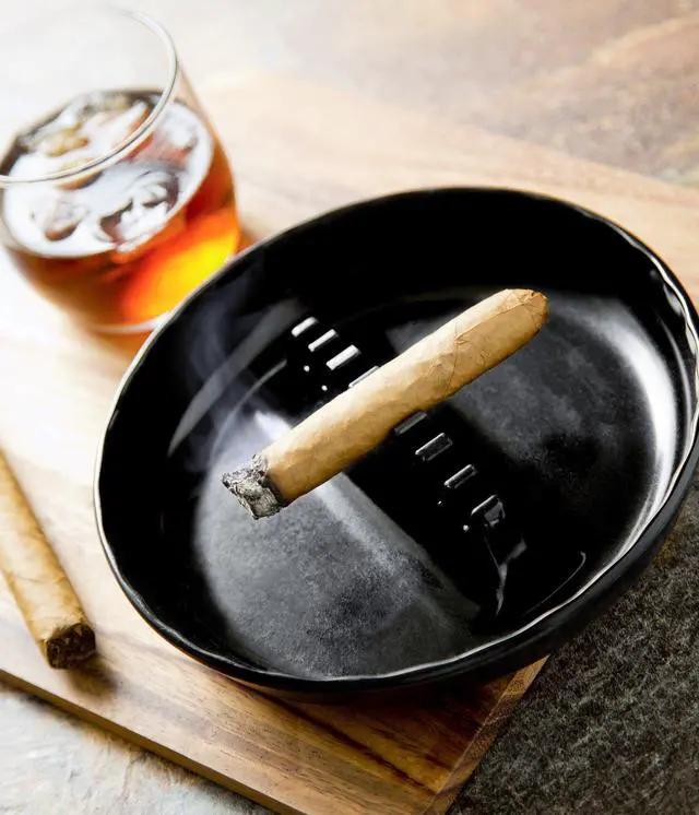 Alt view image 2 of 7 - 6121 Melamine Ash Tray, 6.75 x 6.75 x 1.25 inches, Black