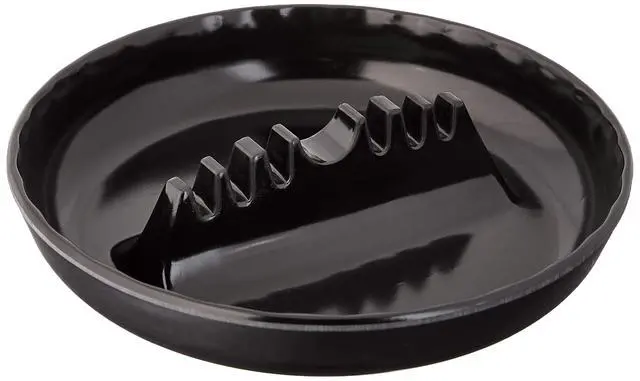 Alt view image 4 of 7 - 6121 Melamine Ash Tray, 6.75 x 6.75 x 1.25 inches, Black