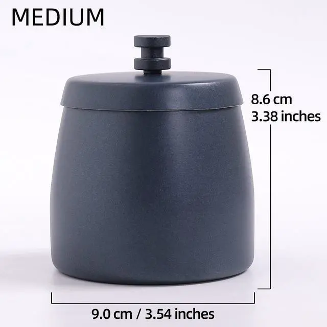 Alt view image 2 of 7 - Ashtray with Lid for Cigarette, Stainless Steel Smokeless Odorless Windproof Ashtrays for Home Office Tabletop Outside Patio Outdoor Balcony(3.54''x2.8''x3.38'')