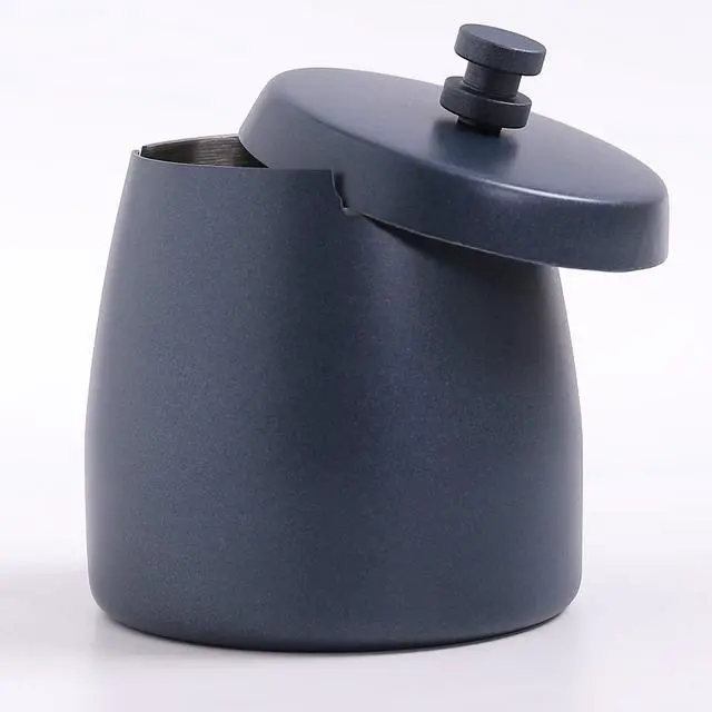 Alt view image 4 of 7 - Ashtray with Lid for Cigarette, Stainless Steel Smokeless Odorless Windproof Ashtrays for Home Office Tabletop Outside Patio Outdoor Balcony(3.54''x2.8''x3.38'')